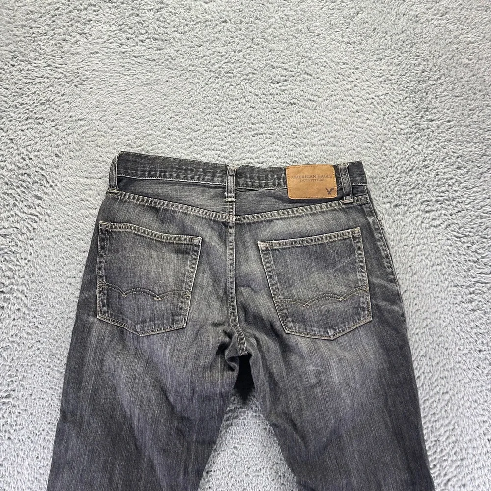 American Eagle Outfitters‎ Jeans Mens 30x32 Black Cotton Denim Straight Slim Fit
